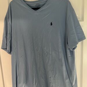 Polo by Ralph Lauren Men's XL Light Blue V-Neck Tee